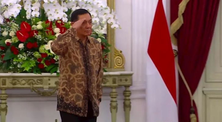 Sjafrie Sjamsoeddin dilantik sebagai Menteri Pertahanan oleh Presiden Prabowo Subianto, Senin (21/10/2024) di Istana Merdeka.
