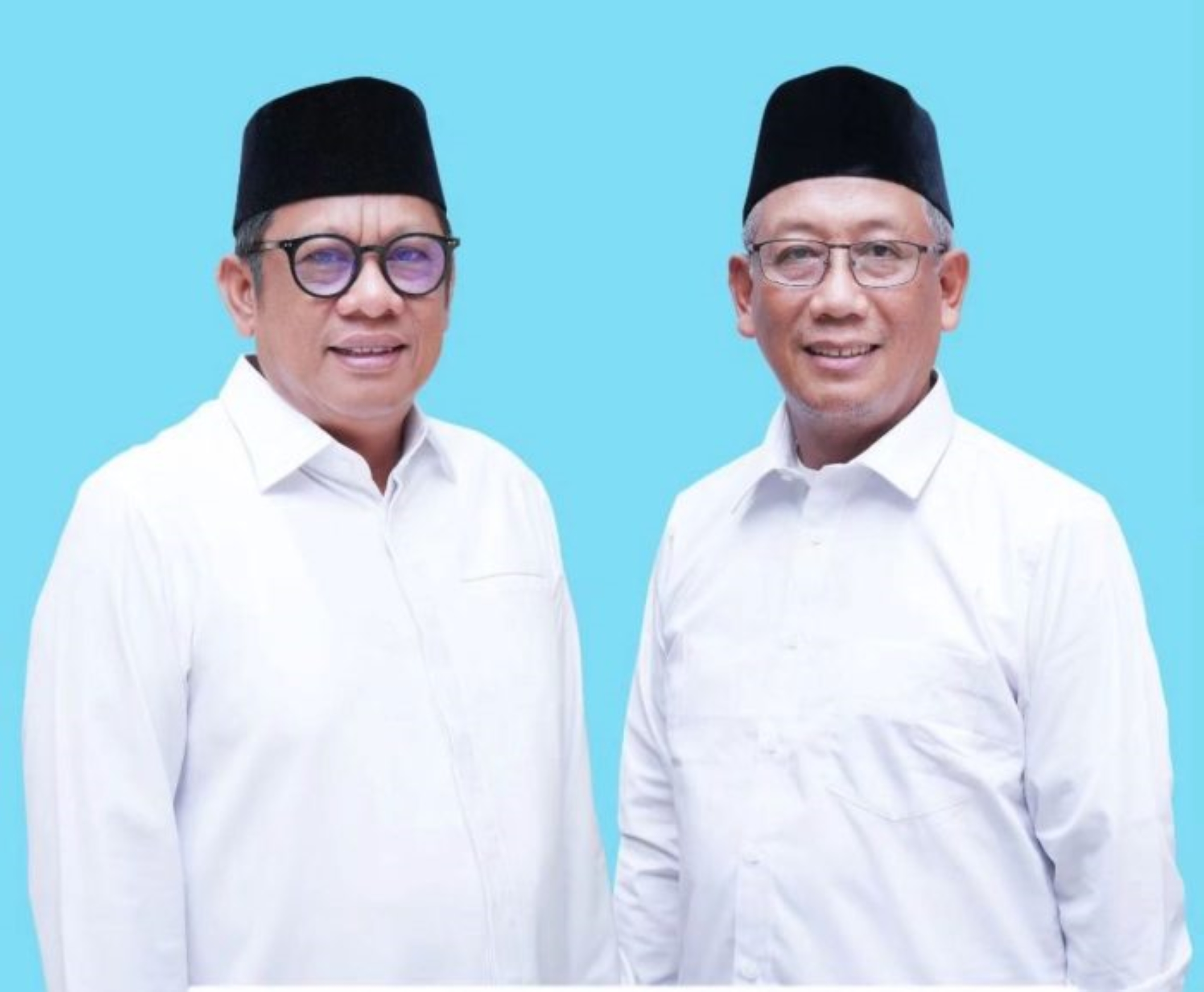 Basri Rase (kiri) dan Chusnul Dhihin, paslon nomor urut 1 jadi paslon terkaya di Pilkada Bontang.