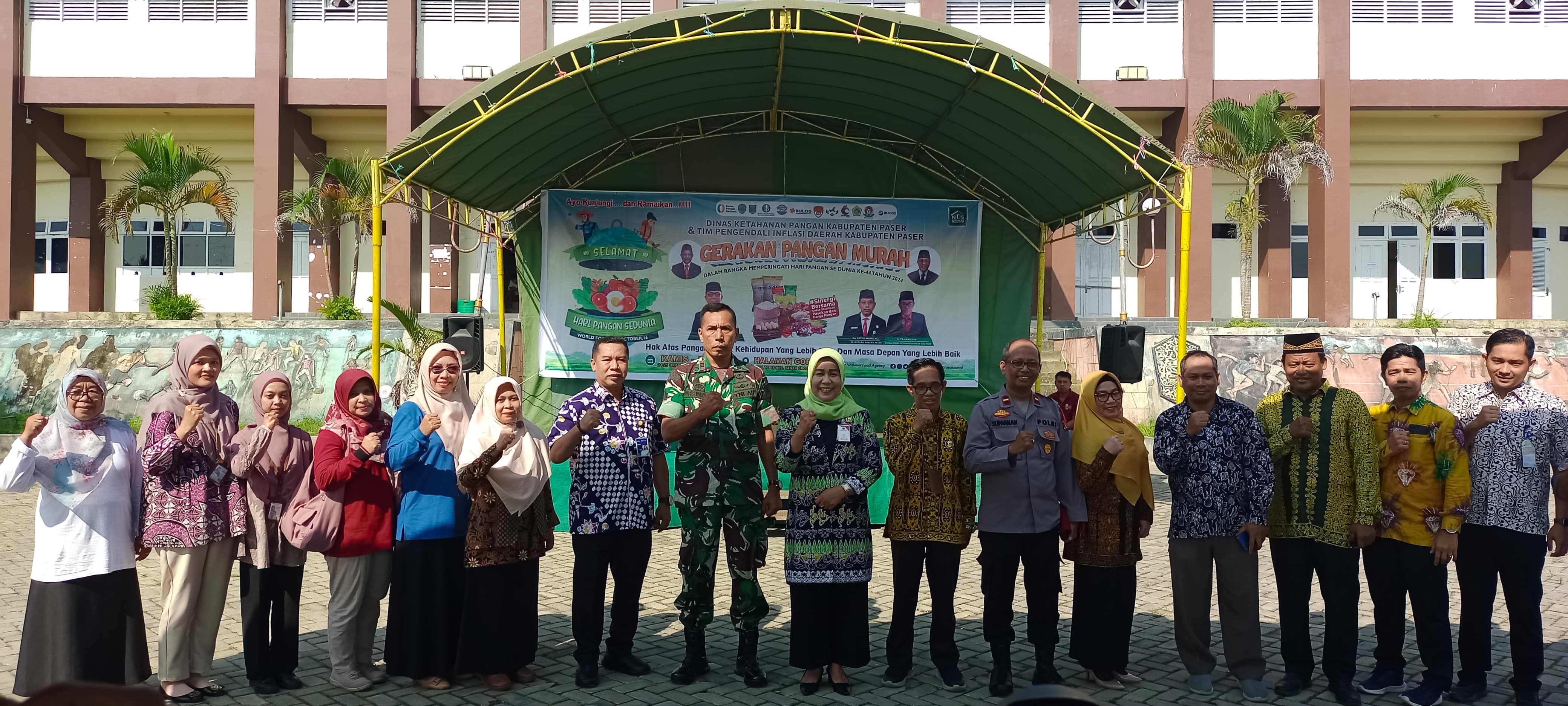 PANGAN MURAH: Tim Pengendali Inflasi Daerah (TPID) Kabupaten Paser kembali menggelar Gerakan Pangan Murah yang kali ini lokasinya di kawasan GOR Sadurengas Tapis, Kamis dan Jumat pekan lalu.