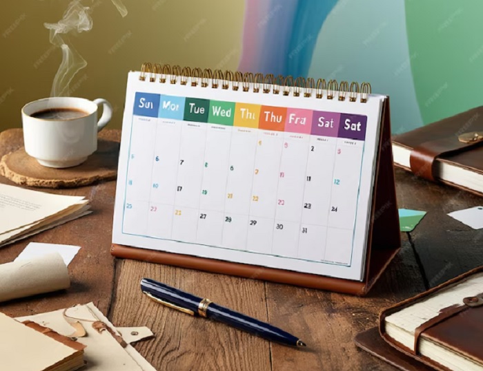 Ilustrasi kalender libur akhir tahun 2024.
