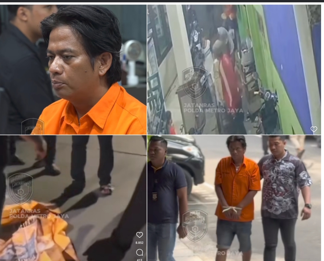 TEGA: Suasana pemeriksaan dan rekonstruksi mutilasi perempuan di Muara Baru, Jakarta. (FOTO: KASUBDITJATANRASPMJ)