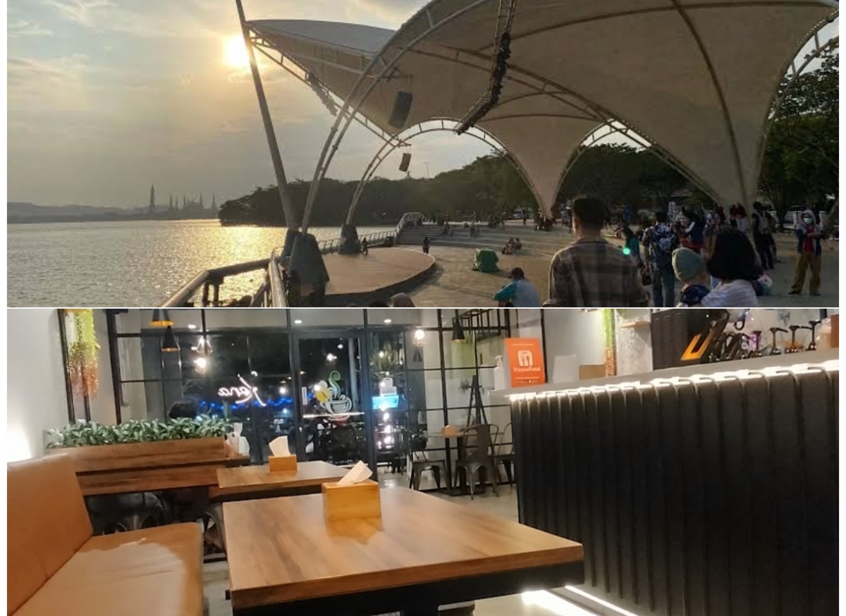 SUNGAI MAHAKAM: Menikmati kopi di Teras Samarinda kini menjadi wisata kuliner warga Kota Tepian. (FOTO: IST)