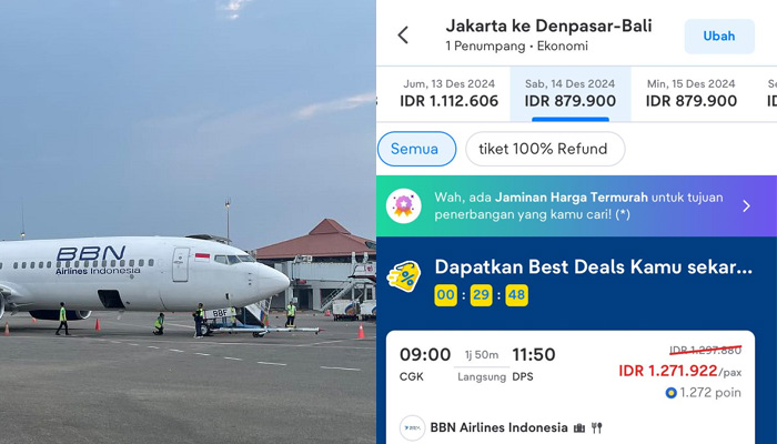 Jadwal penerbangan BBN Airlines Indonesia.