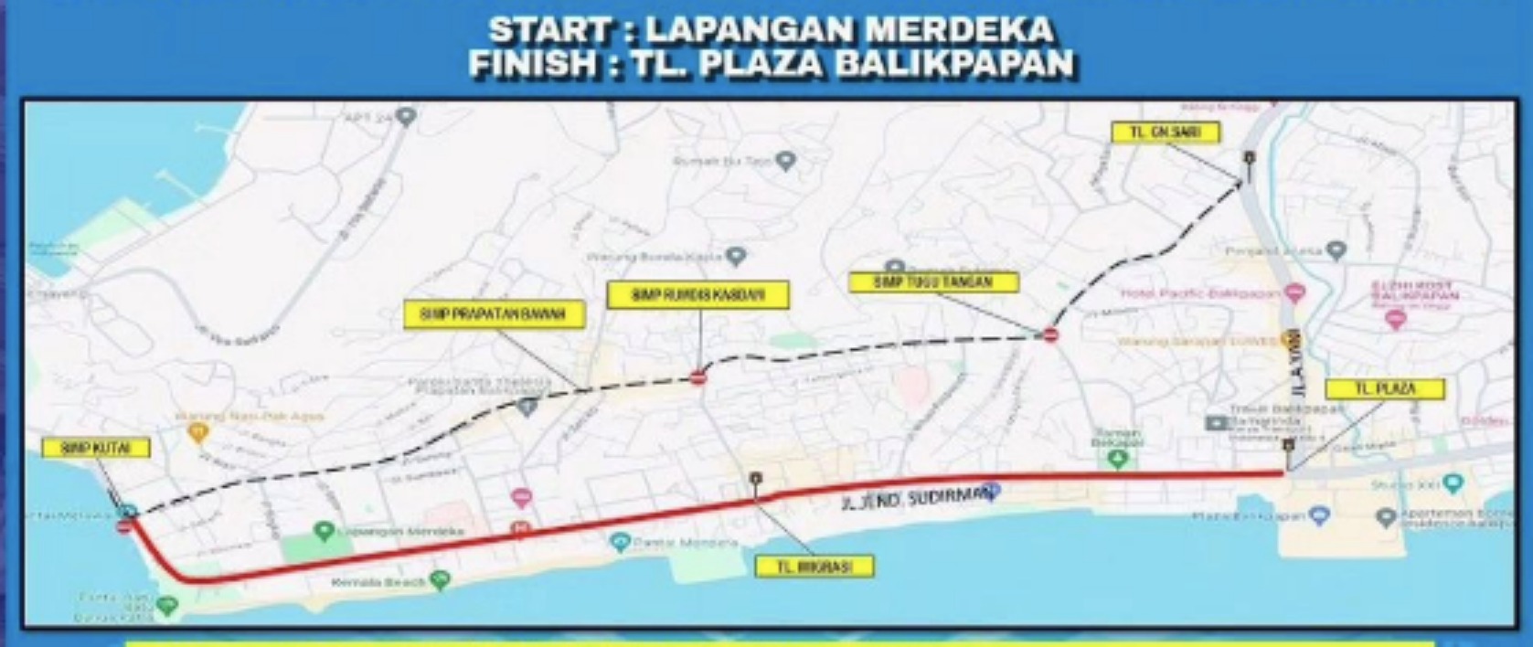Rekayasa Lalulintas dalam rangka Kirab Semangat Api Brimob Polri di Balikpapan. (Foto: Ist)