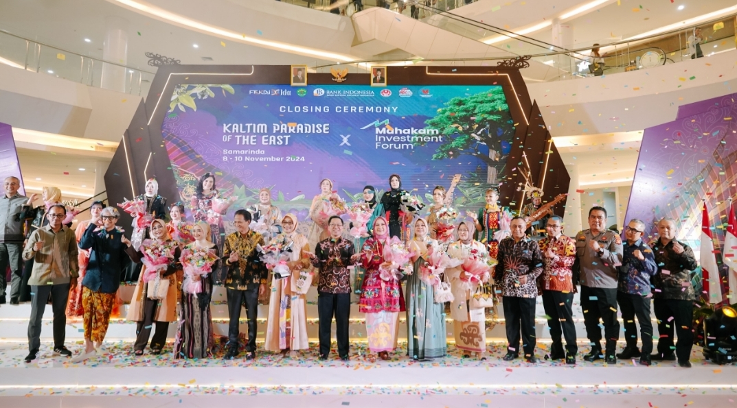 MERIAH: Closing Ceremony yang ditutup meriah. KPw BI Kaltim berkomitmen melanjutkan kontribusi dalam pengembangan UMKM, pariwisata, perdagangan internasional dan investasi.