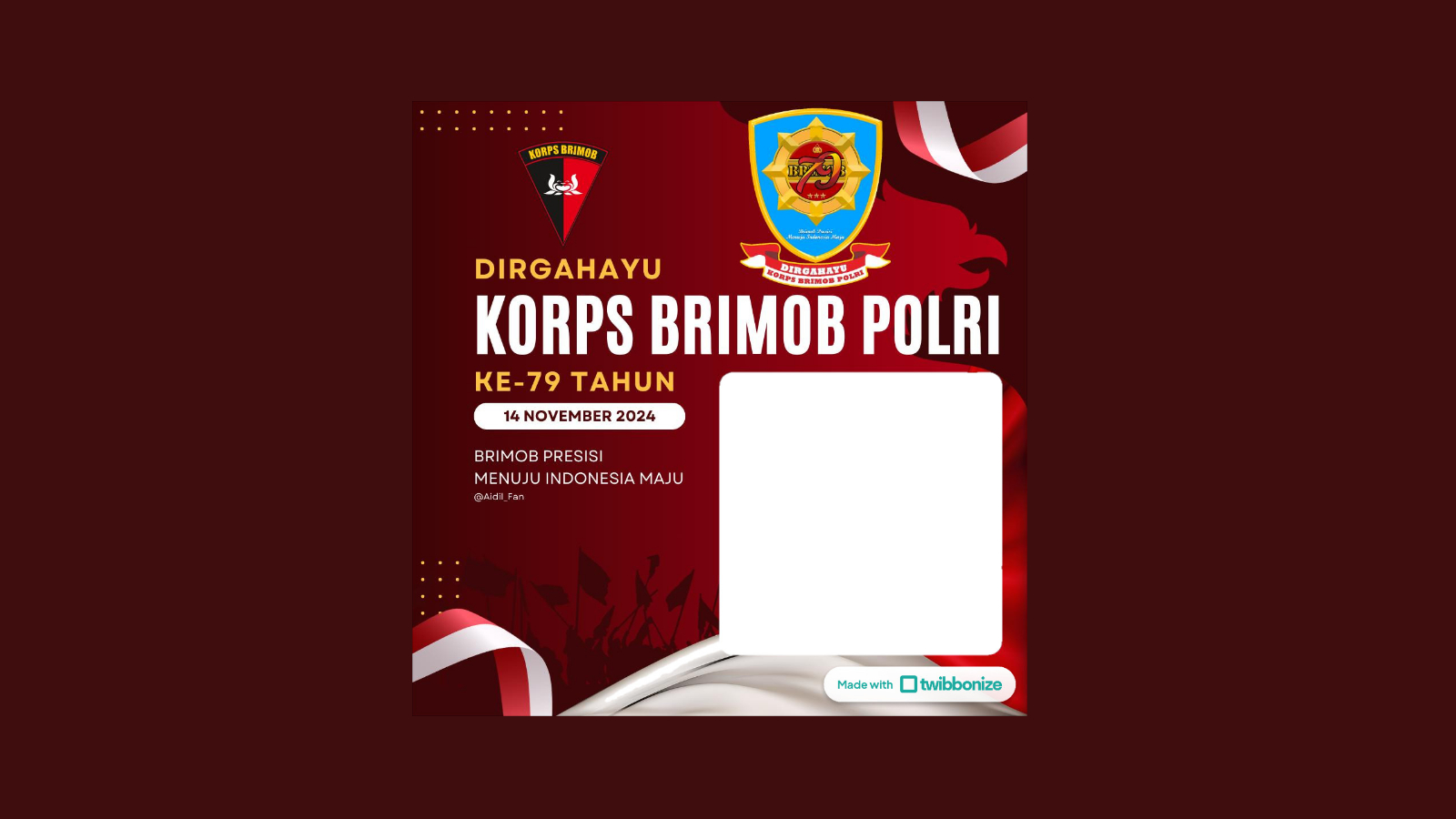 HARI JADI: Twibbon HUT Brimob Ke 79 Tahun.