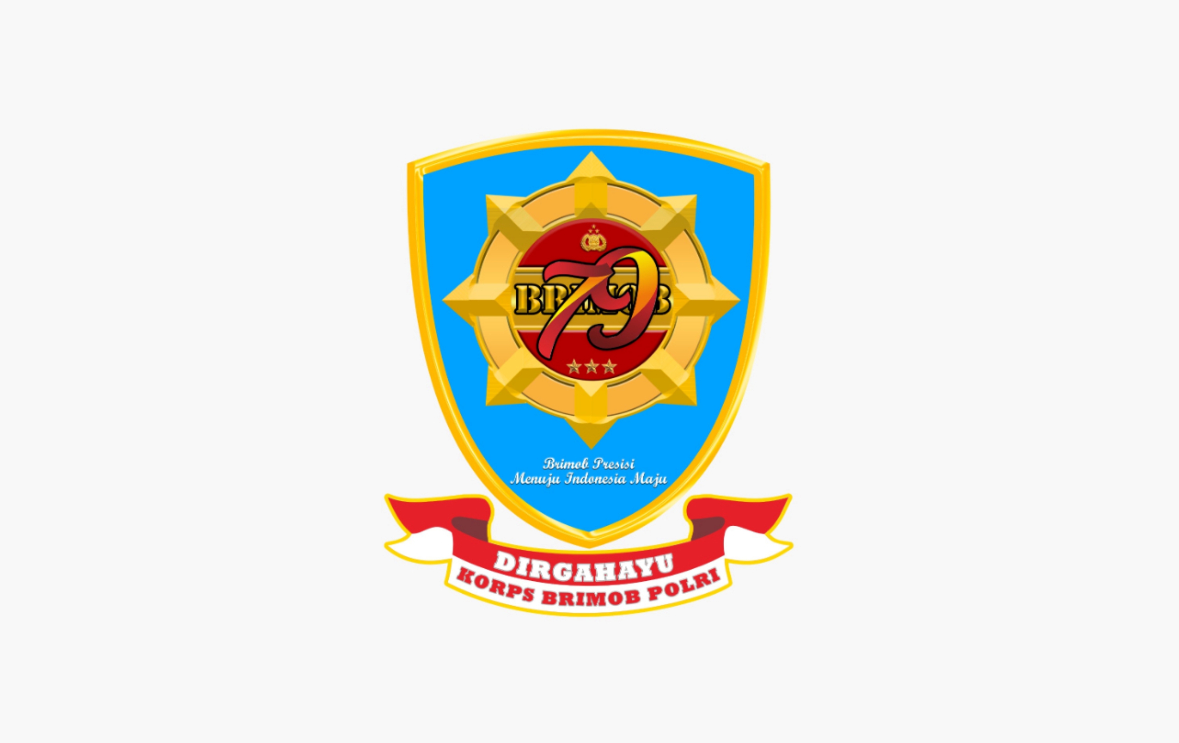 DIRGAHAYU: Logo HUT Brimob Ke-79 tahun 2024.