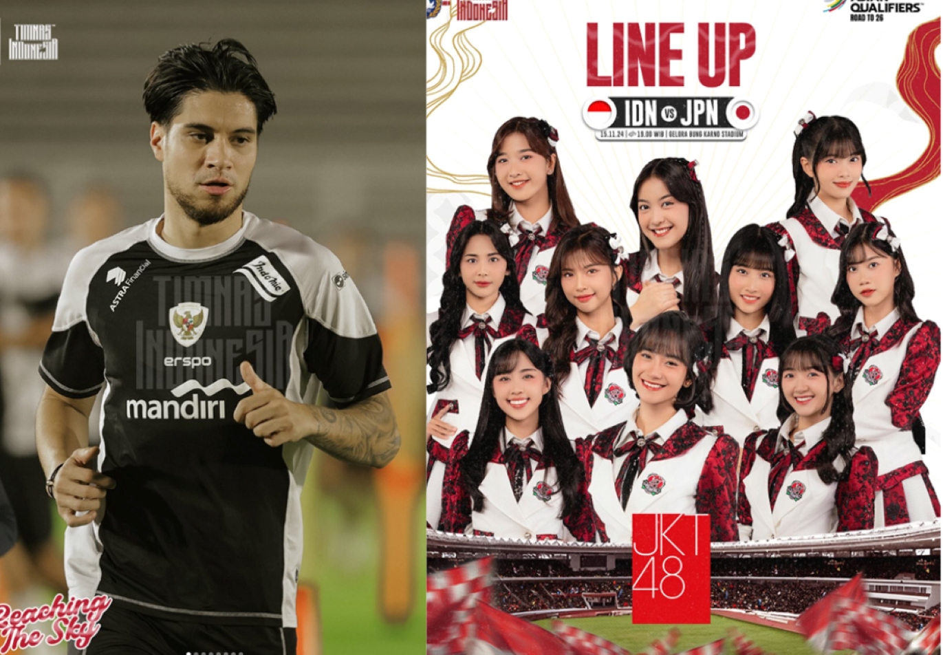 LAGA KANDANG: Kevin Diks bakal debut pada laga Indonesia vs Jepang. Pertandingan akan ditutup dengan penampilan spesial JKT48.