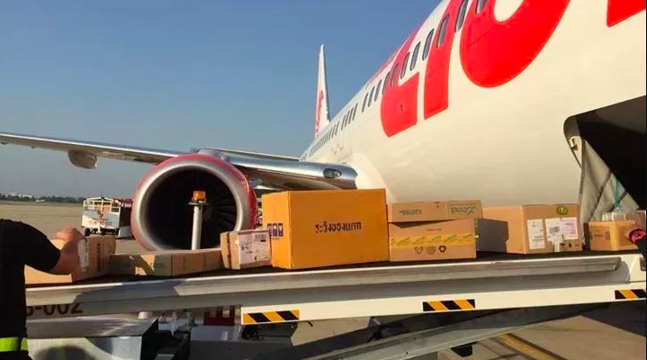 Ilustrasi bagasi kardus ke pesawat Lion Air.