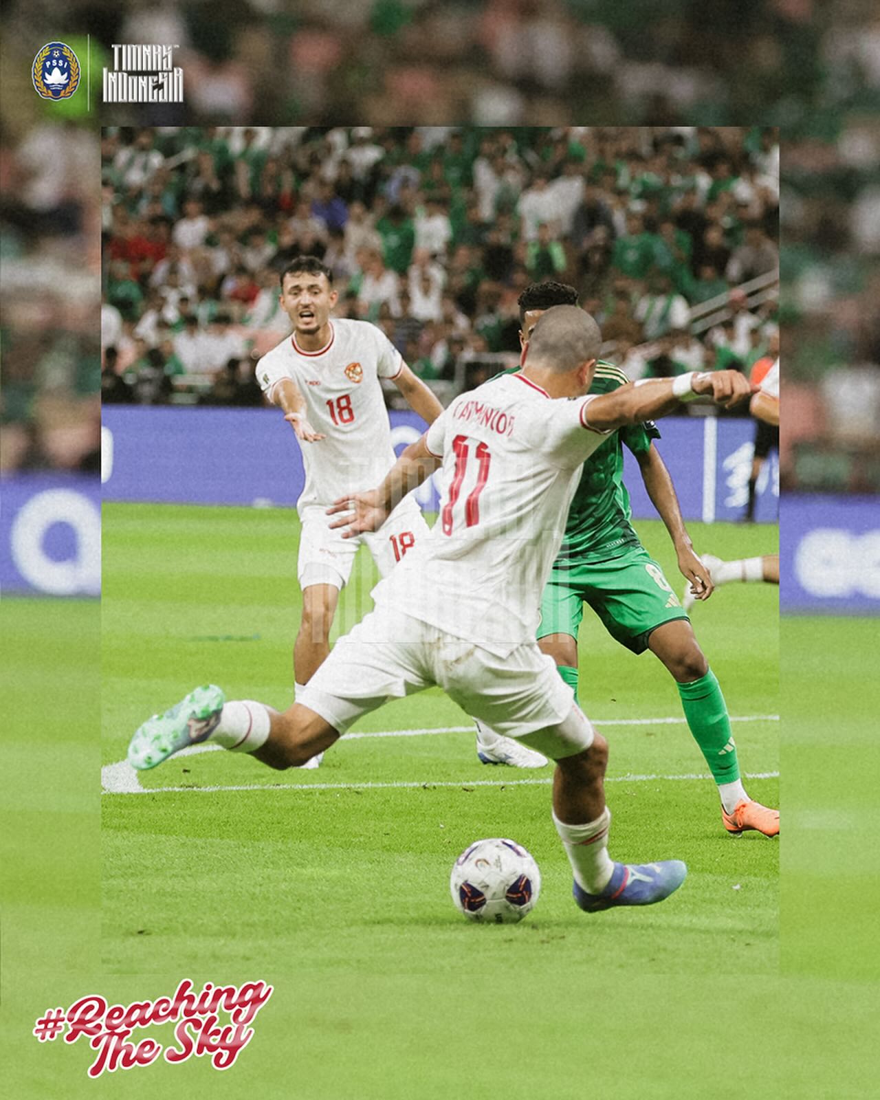 TANDANG: Laga Indonesia vs Arab Saudi di Stadion King Abdullah, Jeddah, Jumat (6/9/2024) lalu.