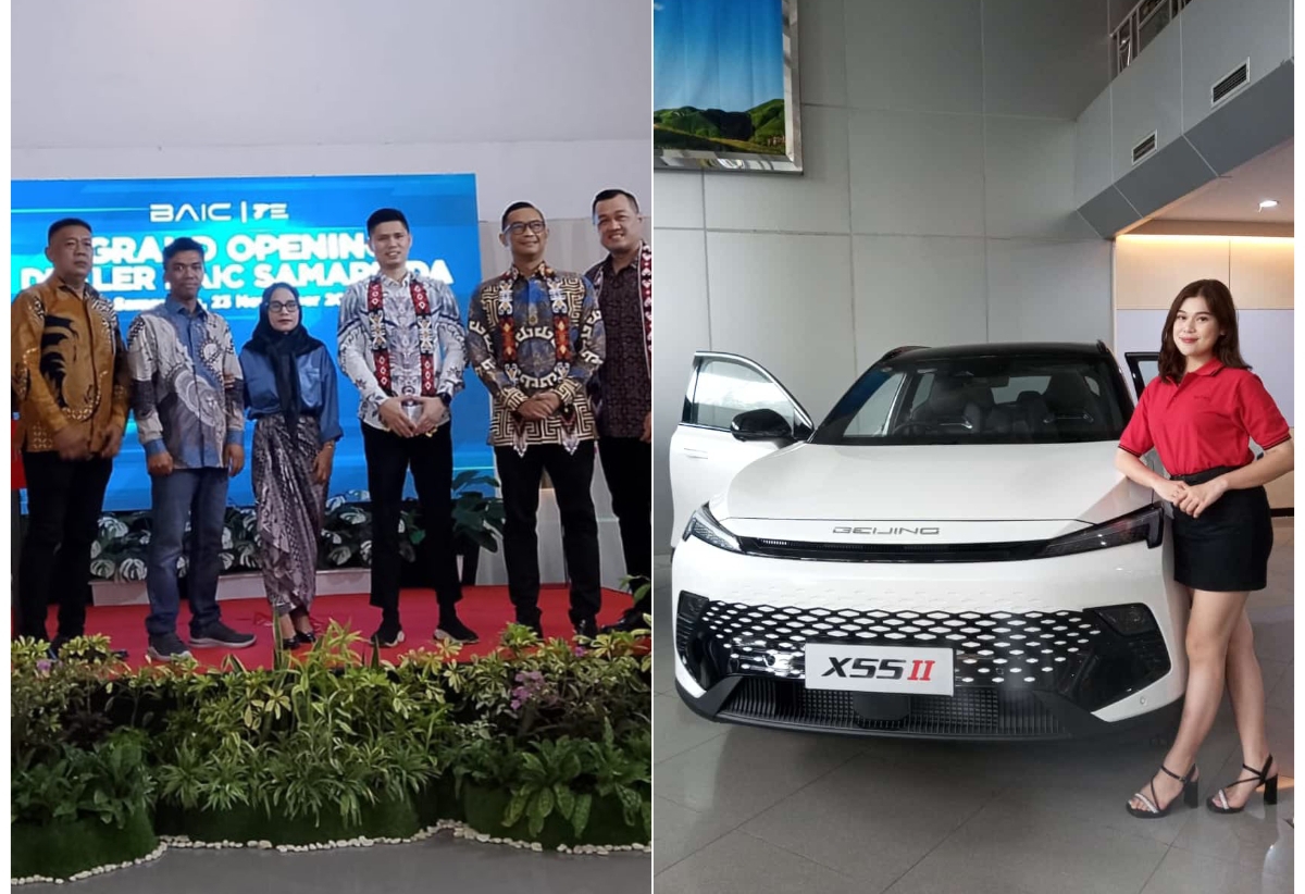 HARAPAN BESAR: Management PT Istana Tujuh Sukses berfoto bersama setelah peresmian dealer BAIC Samarinda pada Sabtu (23/11) di Samarinda. (FOTO: IST)