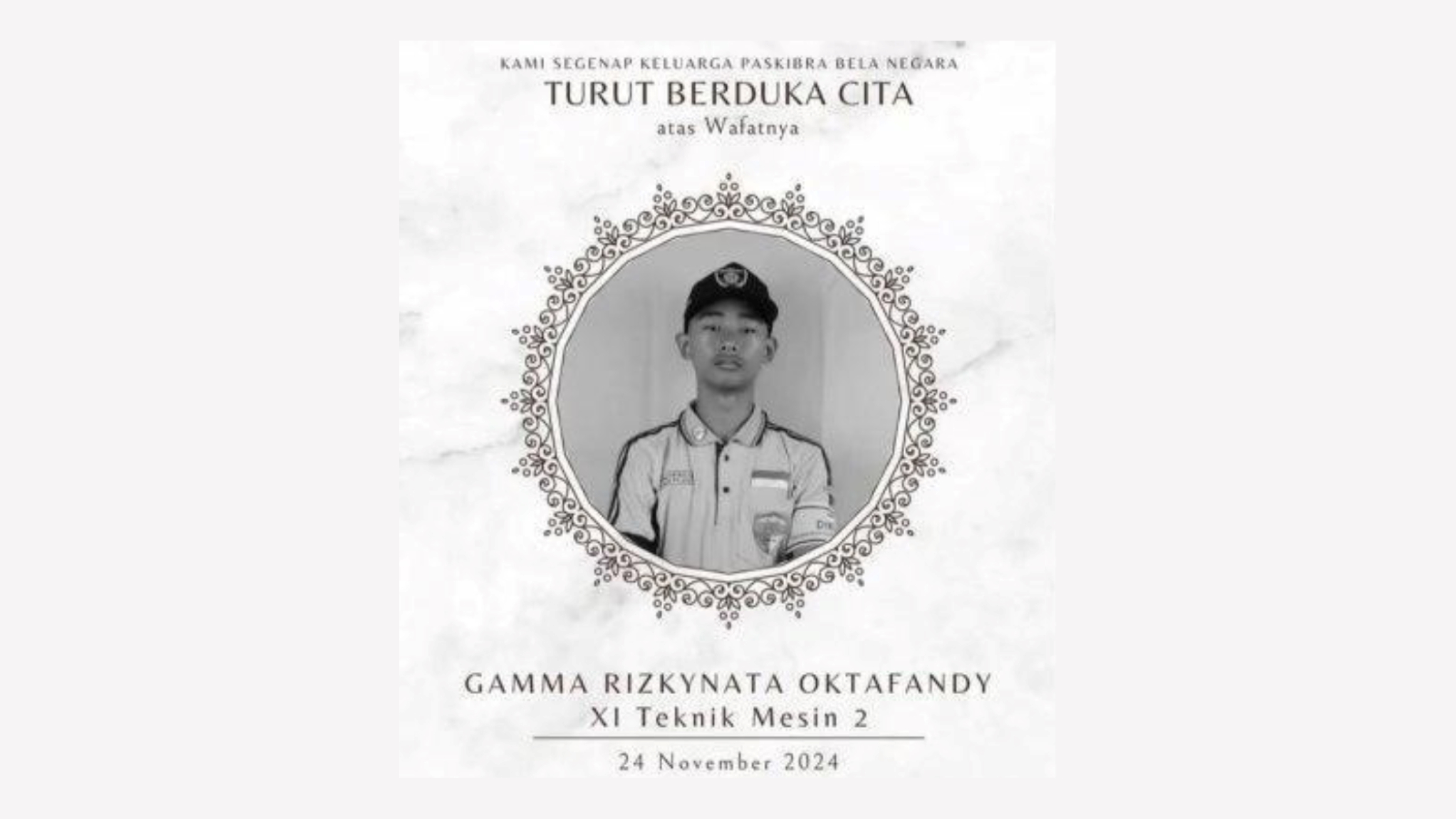 PENEMBAKAN: GRO, siswa SMKN 4 Semarang yang jadi korban pemebakan oknum polisi.