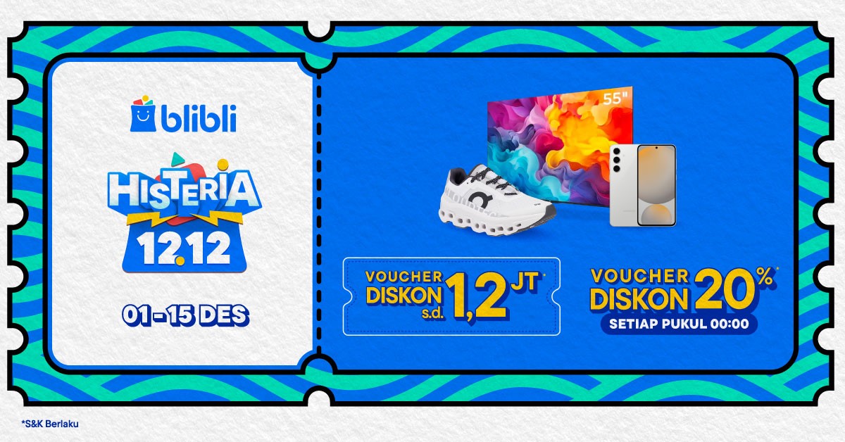 Dapatkan voucher diskon untuk pembelian produk AC Midea di Blibli, mulai dari tanggal 01 - 15 Desember.