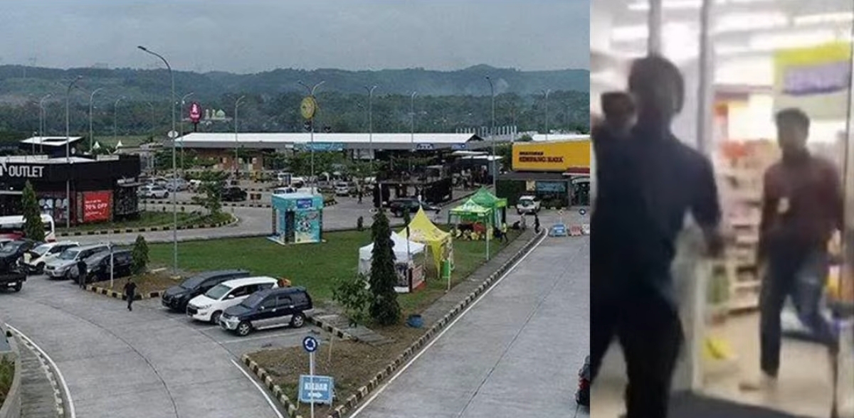 SADIS: Rest area Km 45 Tangerang-Merak yang menjadi lokasi penembakan bos rental mobil Ilyas Abdurrahman. (FOTO: IST)