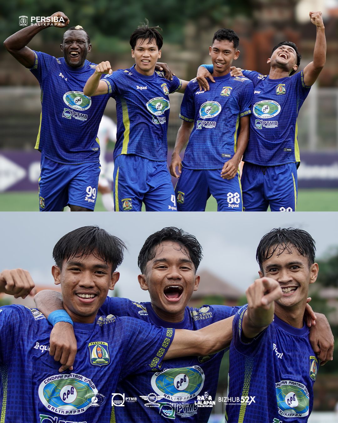 Herman Dzumafo dkk berhasil mengandaskan perlawanan Persekabpas Pasuruan dengan skor 2-0.