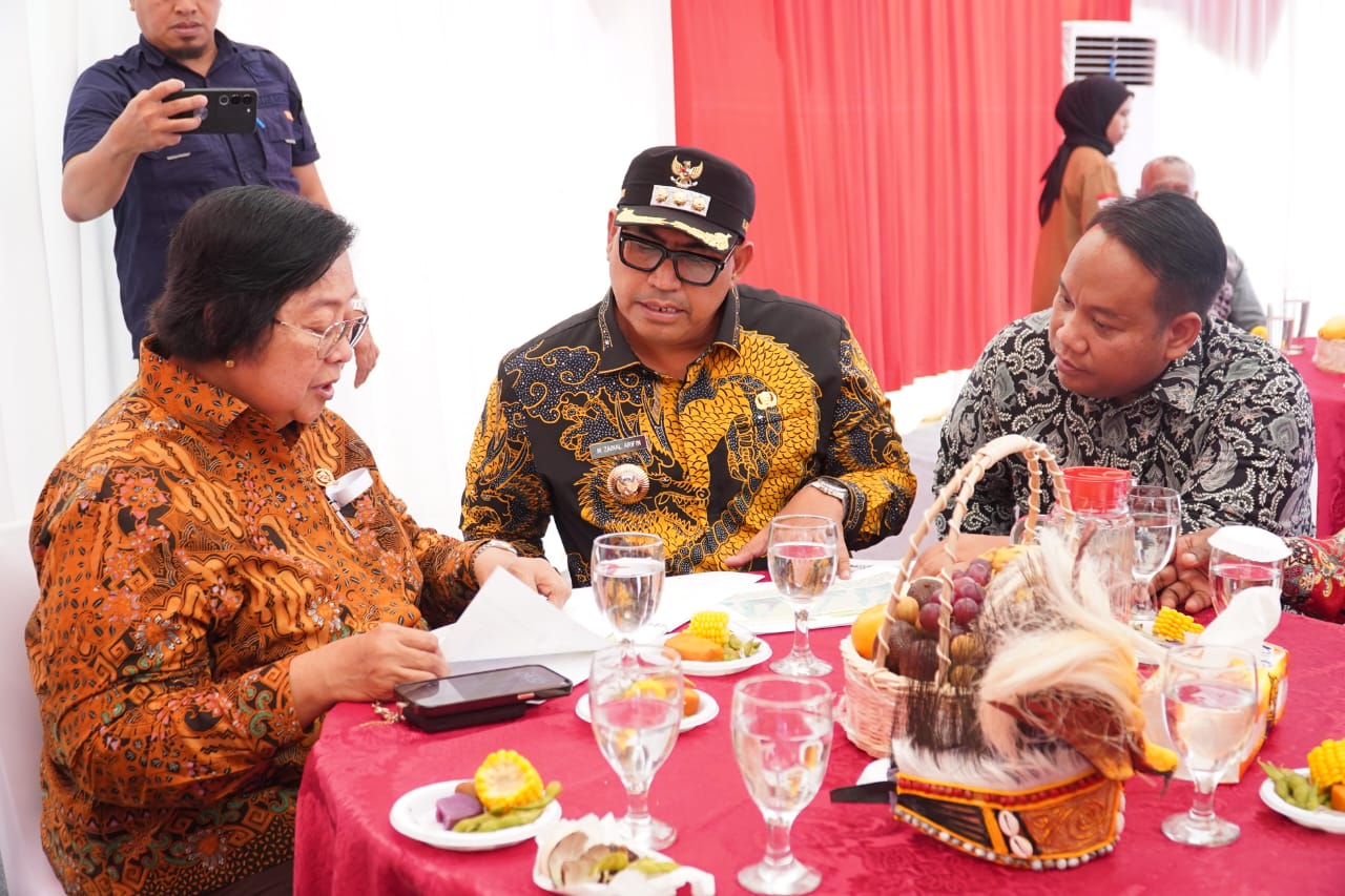 LEBIH MATANG: Pj Zainal Arifin berkoordinasi dengan Menteri KLHK kabinet Indonesia Maju, Siti Nurbaya Bakar membahas pemanfaatan lahan di PPU.