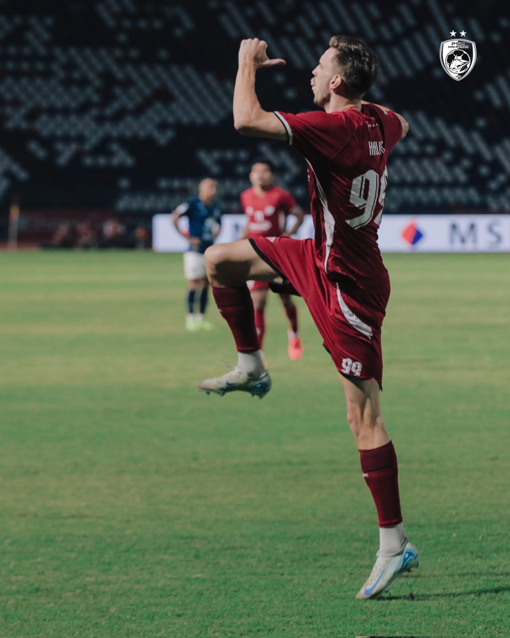 Striker Nermin Haljeta sukses membawa PSM Makassar menang 1-0 atas Svay Rieng. (Foto: PSM)