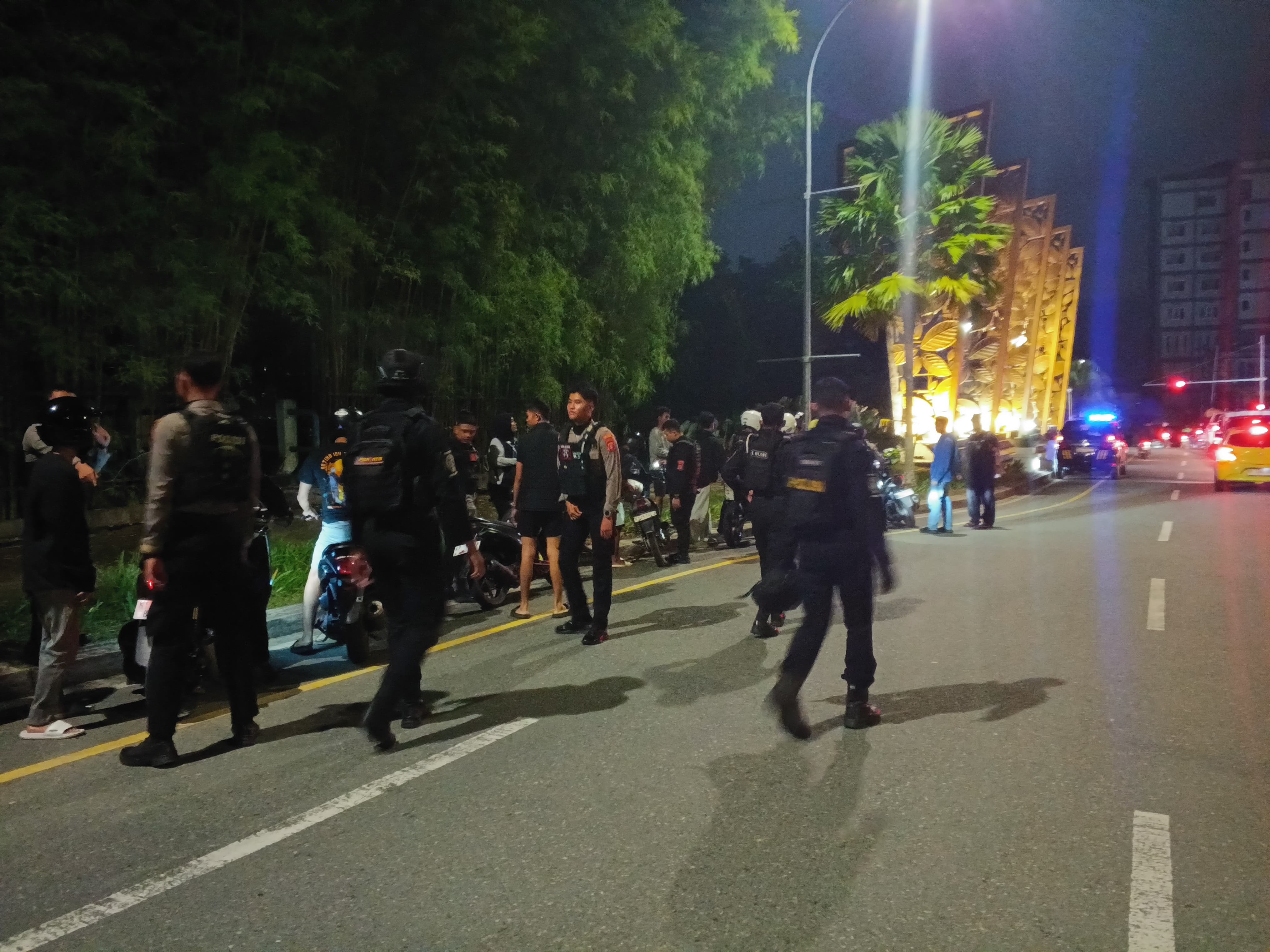 TERJARING: Kendaraan terjaring dalam razia knalpot brong di Balikpapan.