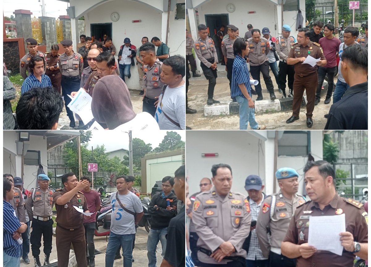 HAK MASYARAKAT: Aksi damai, KPMKB meminta Korps Adhyaksa di Bumi Etam  turun tangan, mengusut  penetapan tarif di Perumdam Berau. (FOTO: IST)