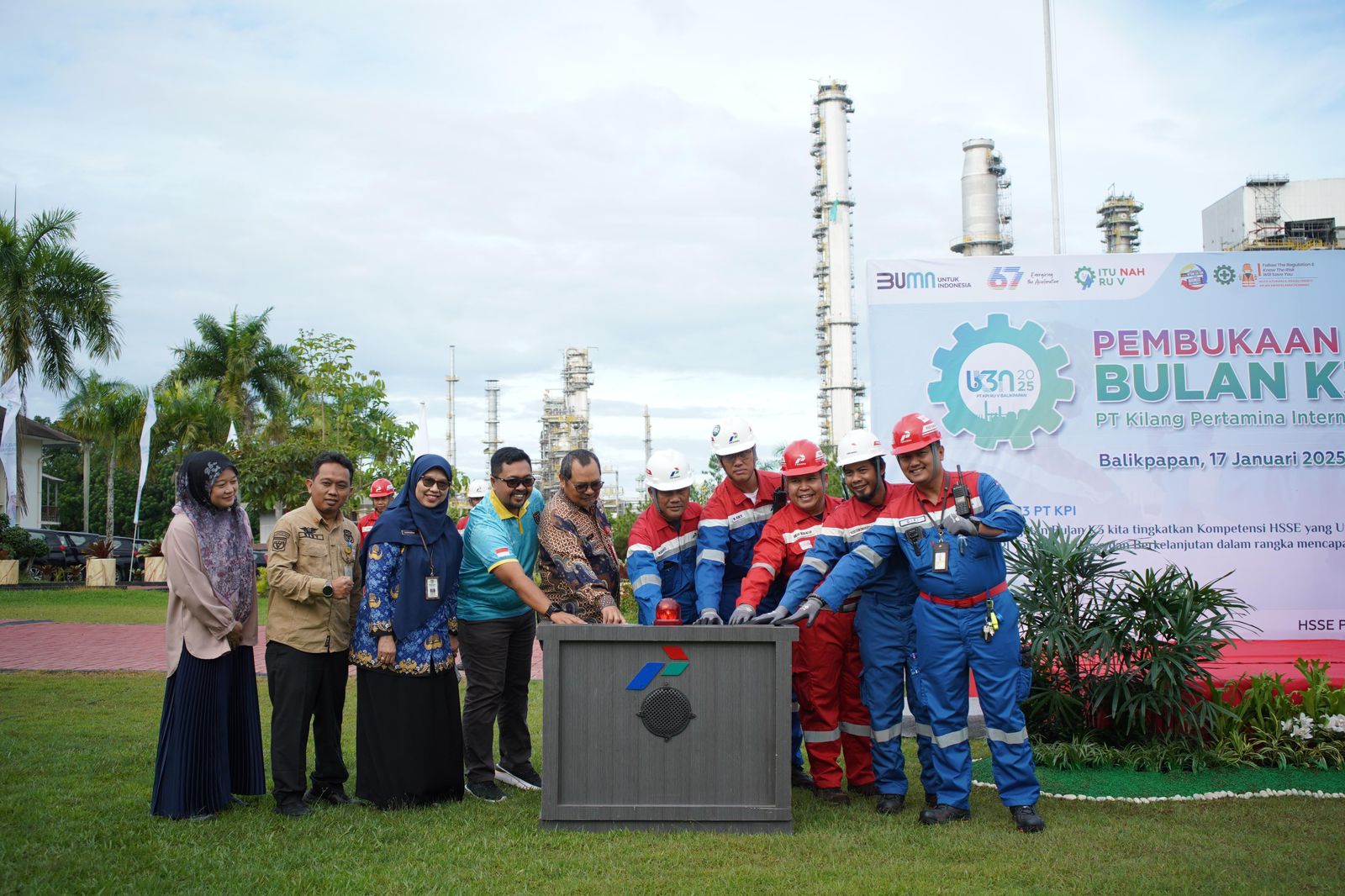 KOMITMEN: PT KPI Unit Balikpapan berkomitmen dalam mengintegrasikan aspek K3 ke dalam budaya kerja sehari-hari di Bulan K3 Nasional 2025.