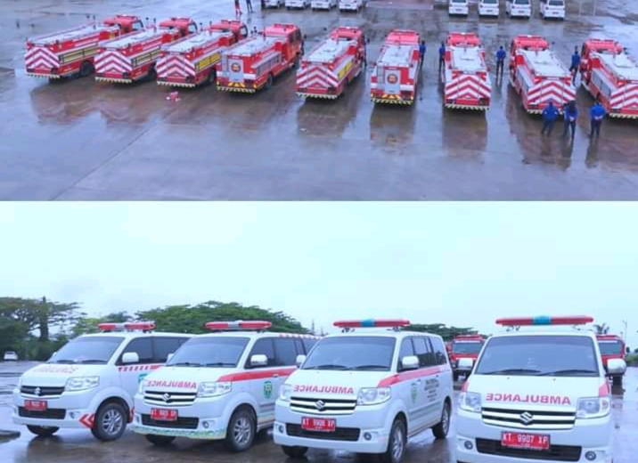 HARUS DIJAGA: Sejumlah armada penyelamatan berupa kendaraan pemadaman kebakaran dan ambulans untuk puskesmas merupakan upaya Pemkab Kubar tingkatkan pelayanan.