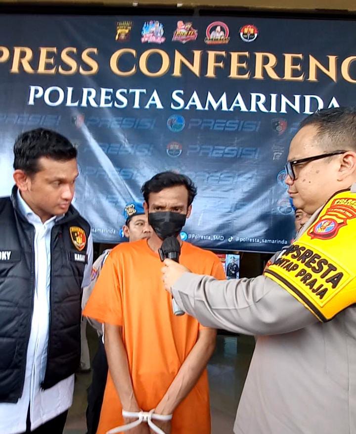 PENCURIAN: Polresta Samarinda mengungkap kasus pencurian di Bawaslu Samarinda. (FOTO/EKO)