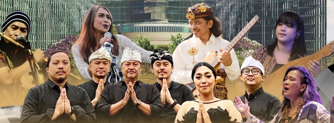 PARA PENDUKUNG: Seniman pendukung Nyanyian Dharma yang bakal tampil di IKN.