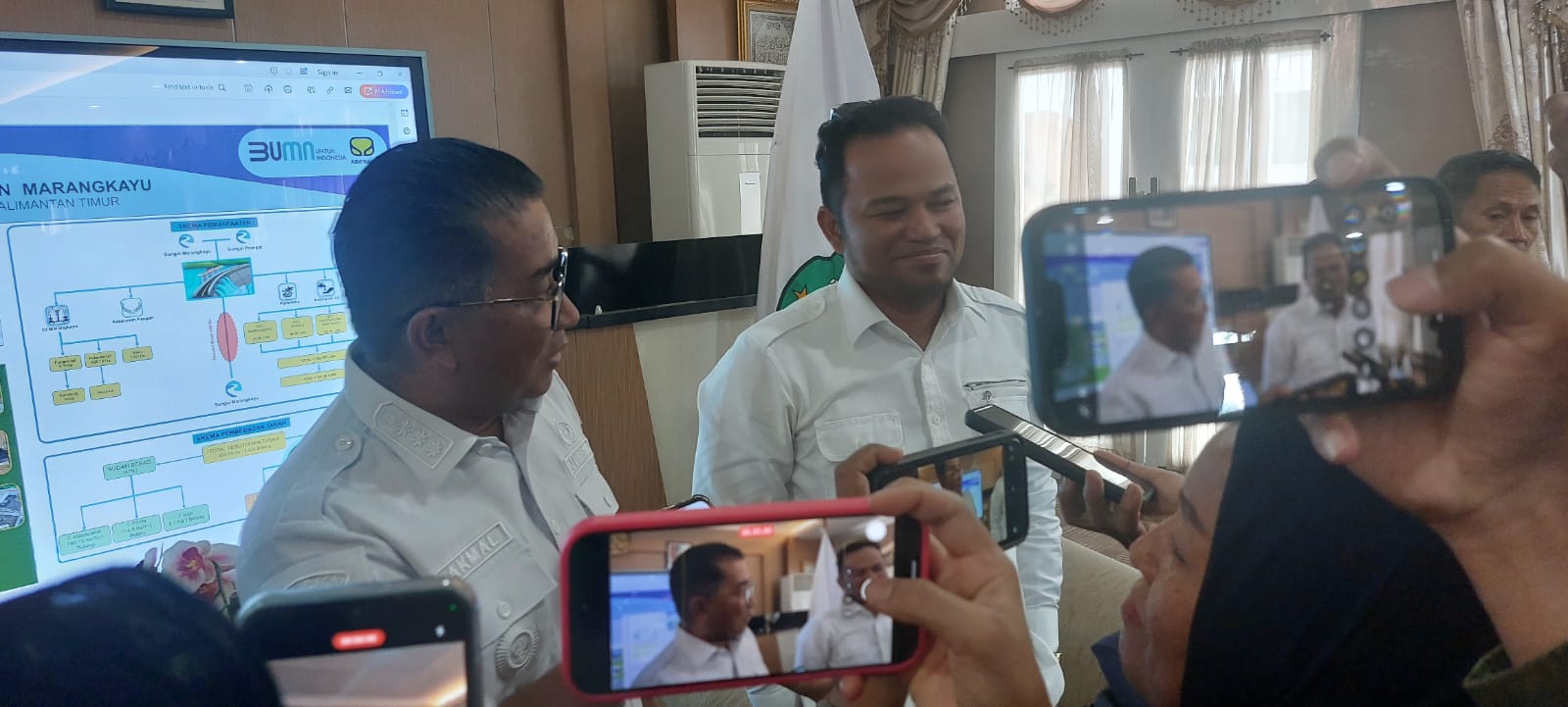 Penjabat (Pj) Gubernur Kaltim, Akmal Malik dan Rudy Mas