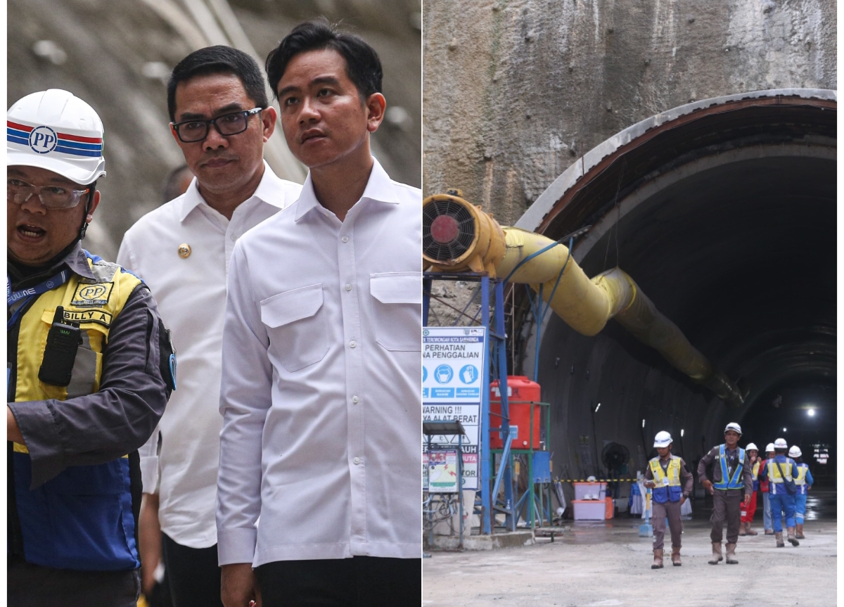 PROYEK: Terowongan Selili Samarinda yang menghubungkan Jalan Sultan Alumdin ke Jalan Kakap, diperkirakan rampung pada Mei 2025. (FOTO:RAMA SITOHANG)