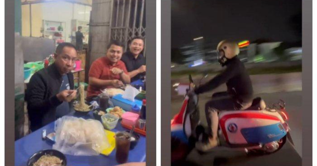 Panglima TNI Jenderal Agus Subianto bersama Sultan Djorghi menikmati mie ayam di pinggir jalan. (FOTO TANGKAPAN LAYAR INSTAGRAM SULTAN DJORGHI)