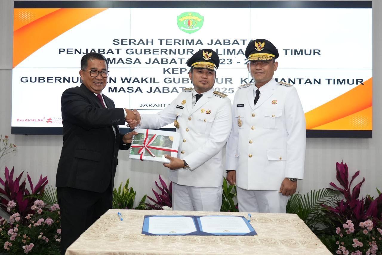SERTIJAB: Serah terima jabatan antara Penjabat Gubernur Kaltim Akmal Malik ke Gubernur Terpilih 2025-2030 Rudy Mas