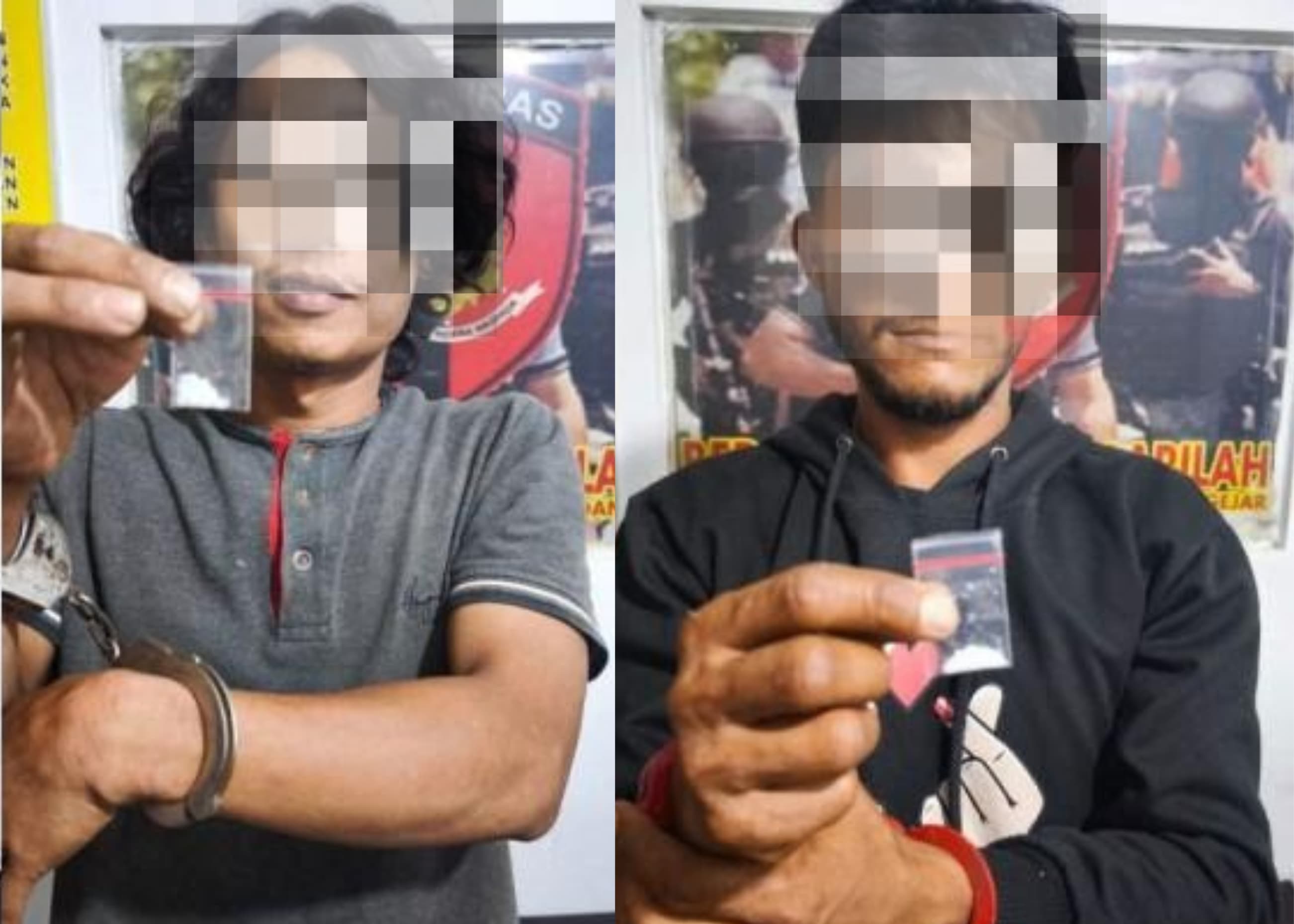 DITANGKAP: Dua pengguna narkotika jenis sabu-sabu berhasil diamankan Polsek Balikpapan Selatan.