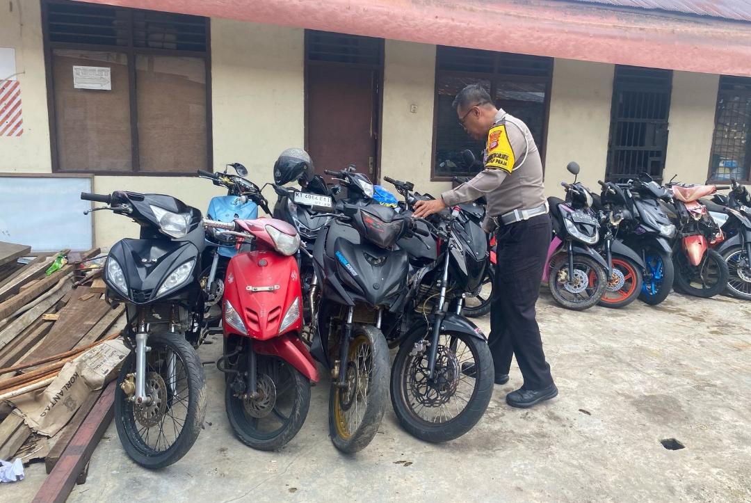 SAMPAI LEBARAN: Satlantas Polres Paser menahan kendaraan yang dilakukan untuk balap liar selama Ramadan 2025 ini.