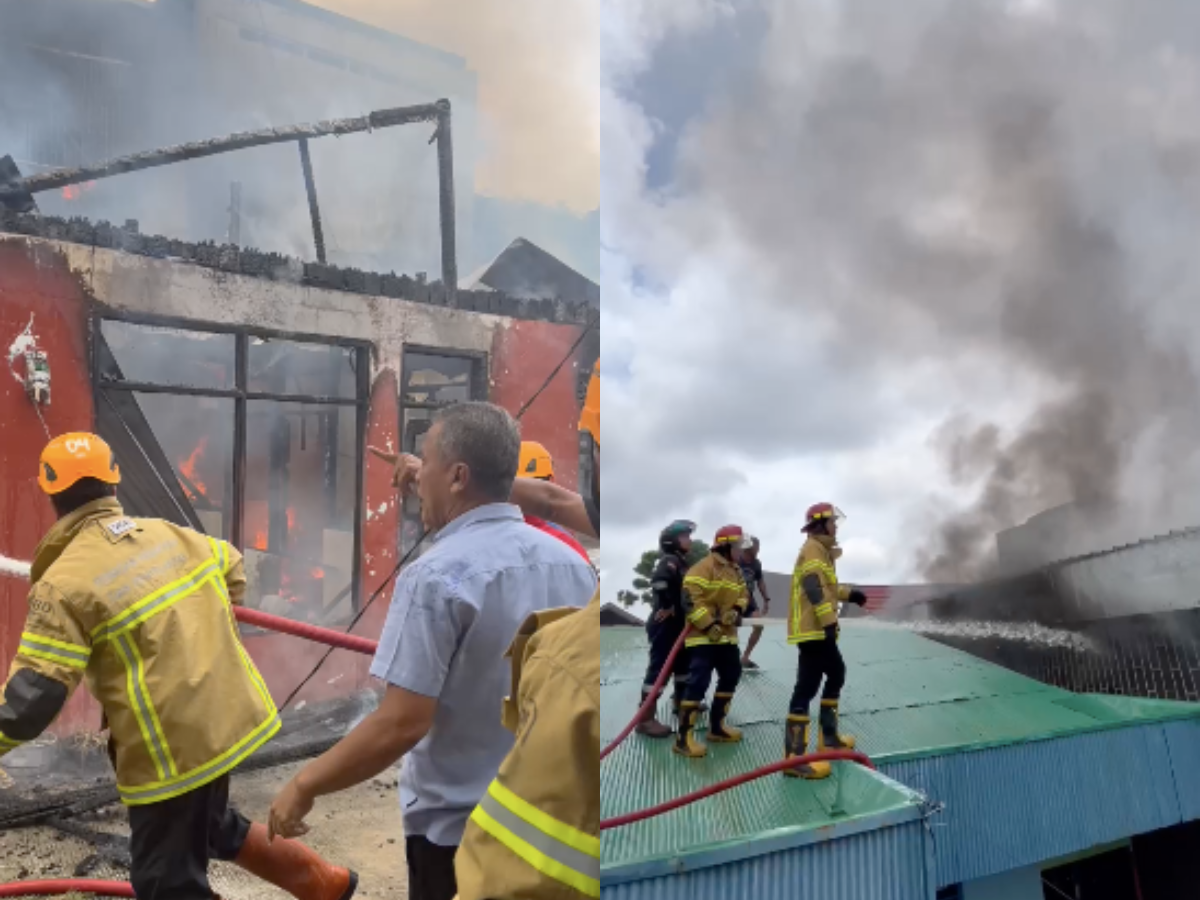 Kebakaran terjadi di Karang Jati, Balikpapan Tengah, Selasa siang (11/3/2025).