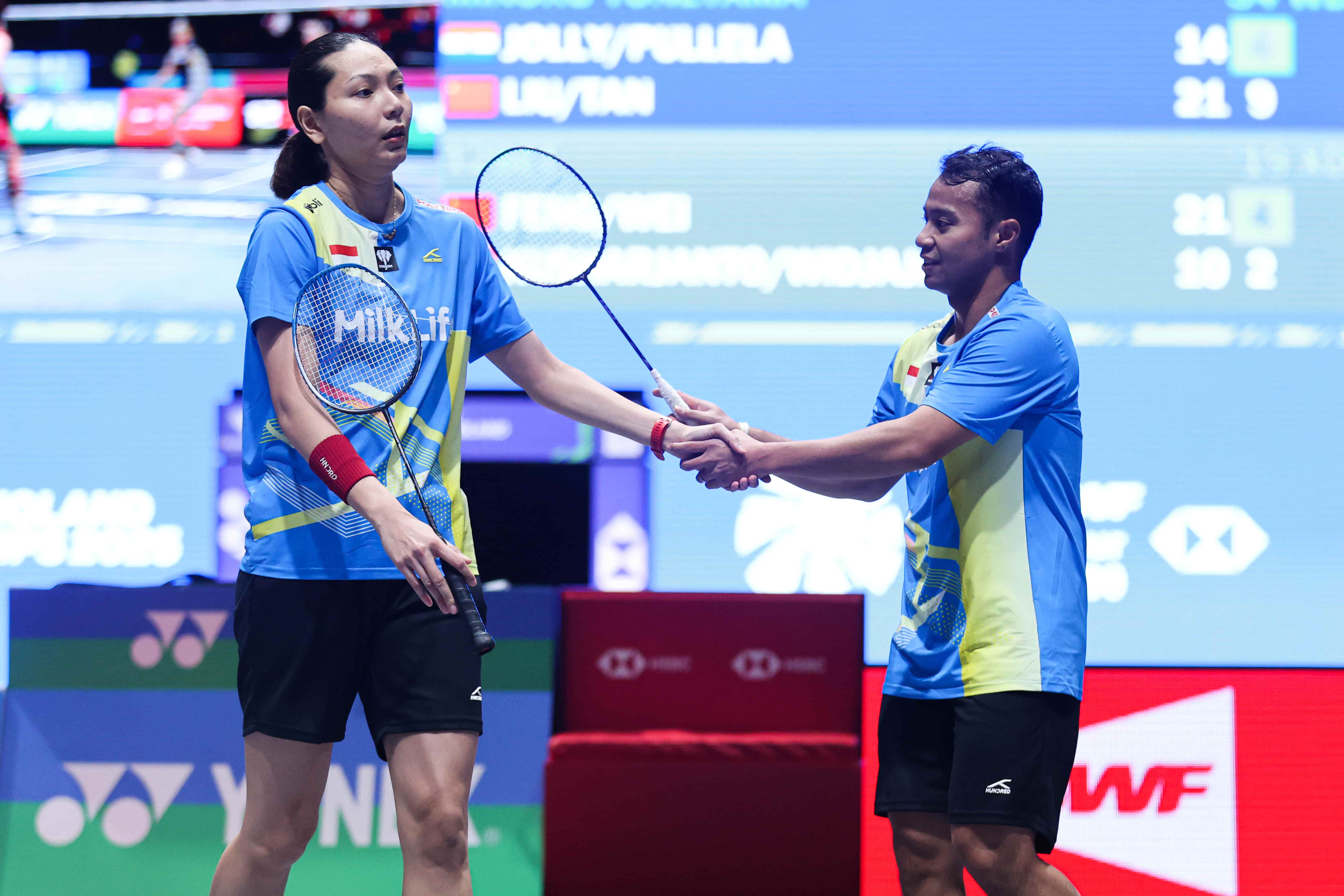 Gloria dan Rehan tetap bangga meski langkah terhenti di delapan besar All England.
