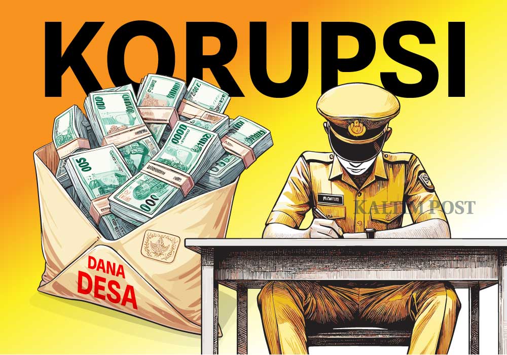 DITAHAN: Ilustrasi dugaan korupsi DD dan ADK menyeret salah satu petinggi di Kutai Barat.