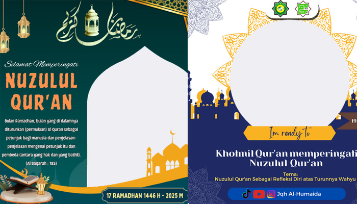 &nbsp;Download Twibbon Nuzulul Quran 2025 gratis.