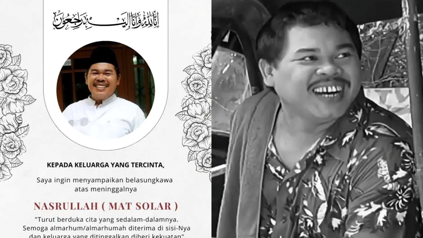 TUTUP USIA: Aktor senior Mat Solar meninggal dunia, Senin 17 Maret 2025.
