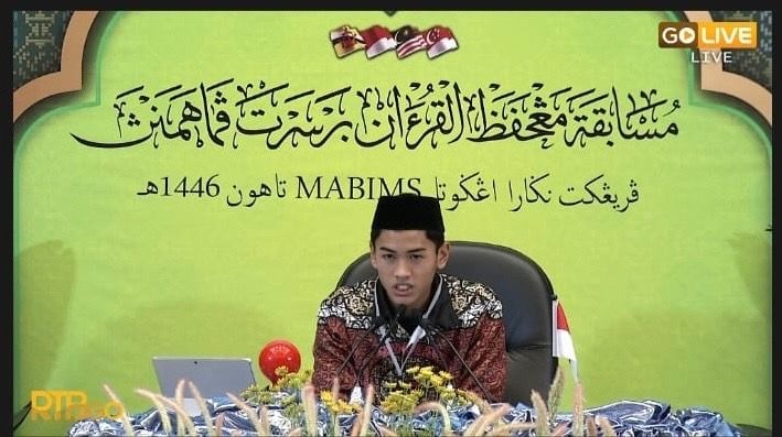 Muhammad Haikal Al Ghifari saat tampil di MTQ ke-8 tingkat Negara MABIMS.