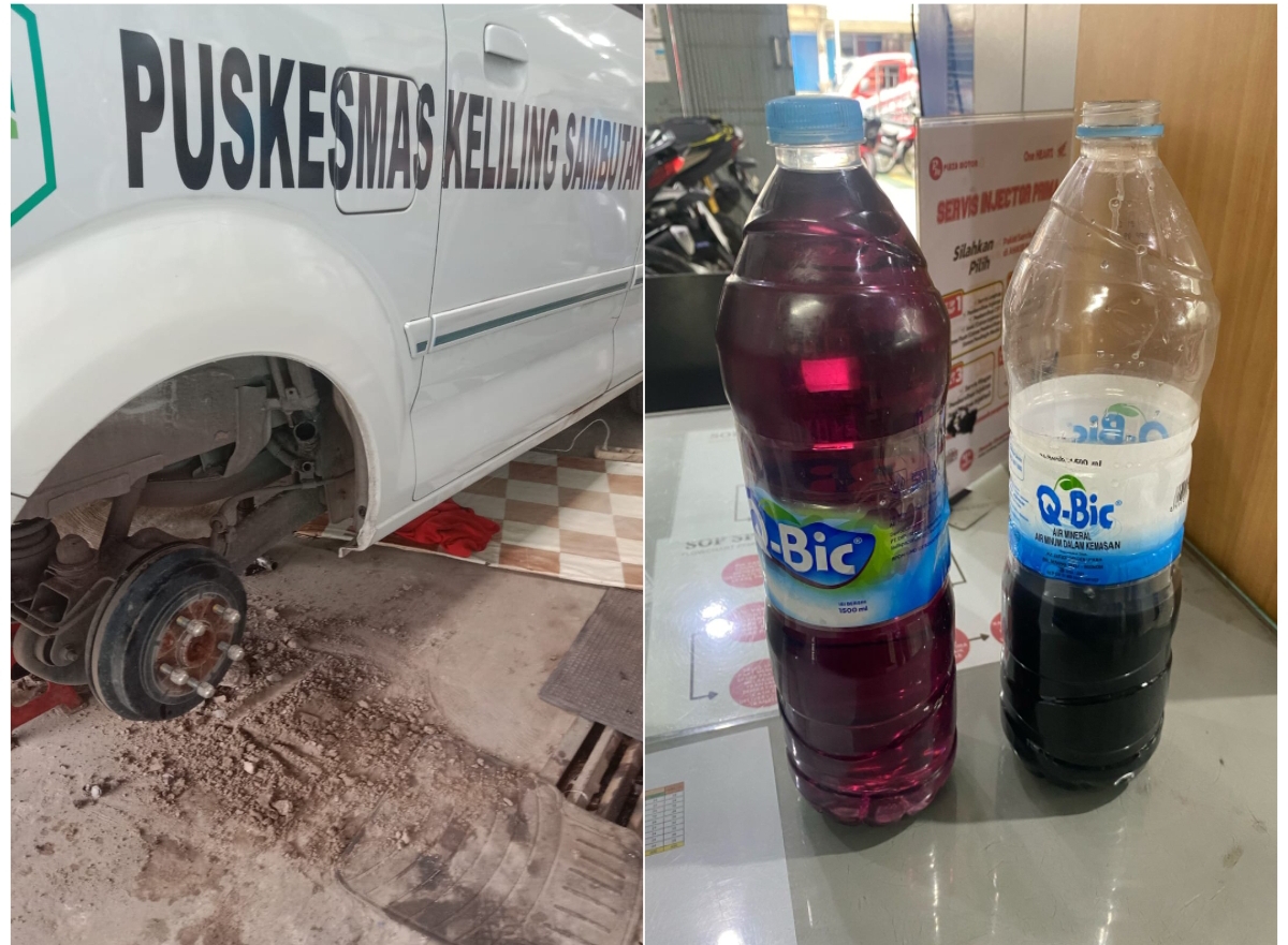 Sejumlah kendaraan di Kota Samarinda mengalami mogok massal dalam beberapa hari terakhir.  (FOTO/IST)