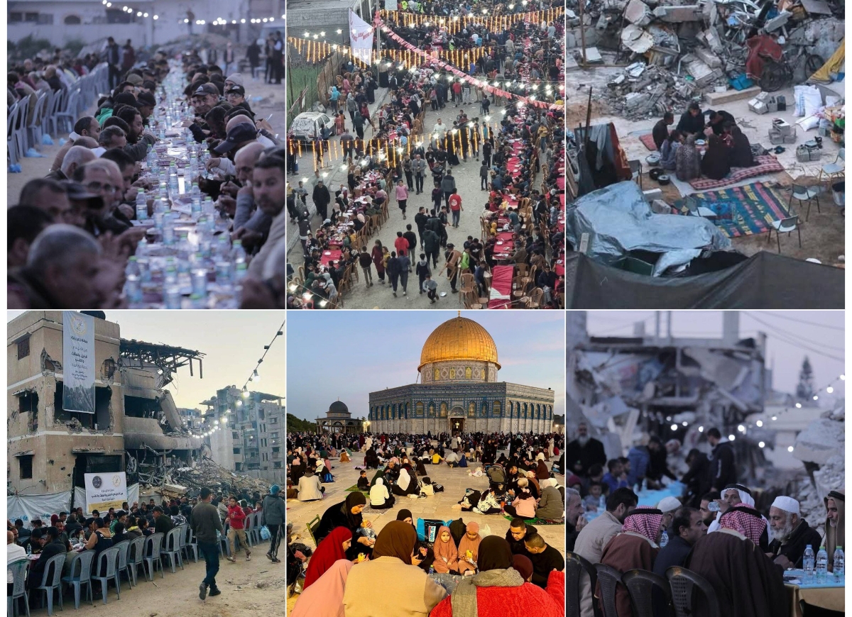 BOM: Warga Gaza, Palestina, berbuka puasa disela-sela dentuman bom.(Gaza Now In English)