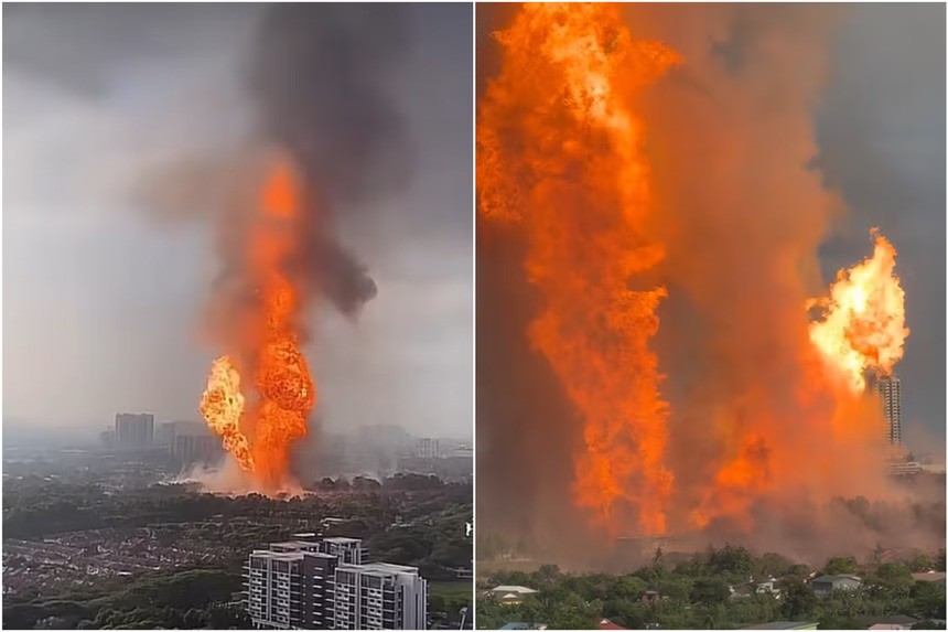 Kebakaran terjadi di Putra Heights Malaysia.