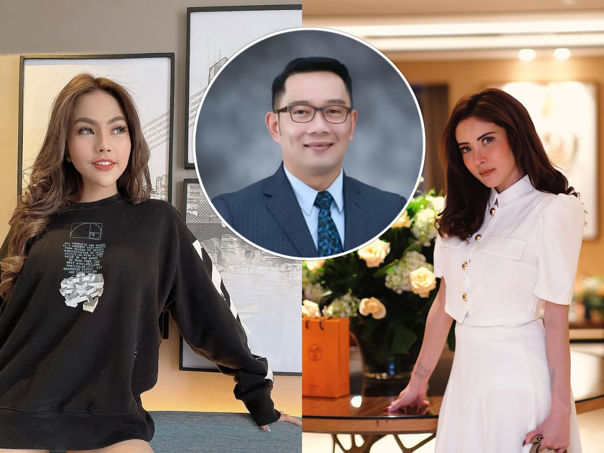 Ayu Aulia (kanan) membantah tudingan Lisa Mariana yang menyebutnya mantan simpanan Ridwan Kamil.