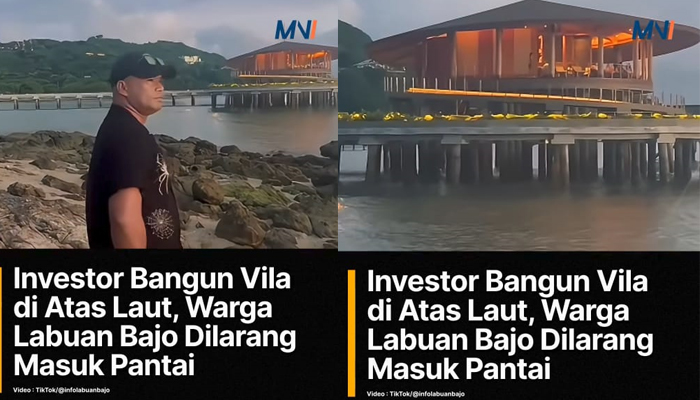 Pantai yang dulunya bebas diakses kini diprivatisasi. Warga Labuan Bajo terusir akibat pembangunan vila-vila mewah di atas laut.