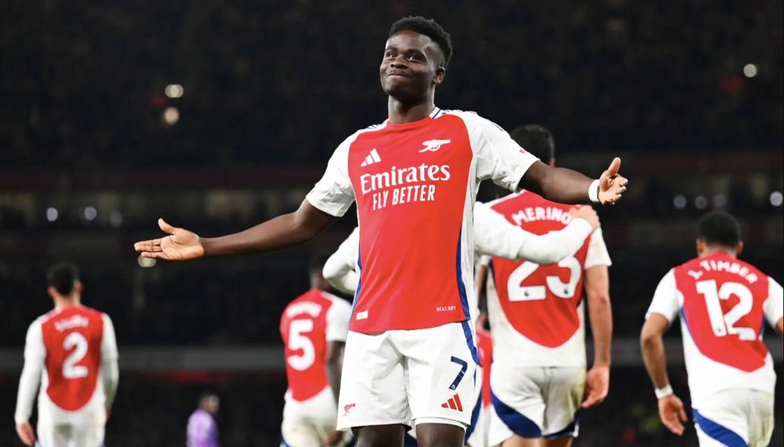 Bukayo Saka siap kembali membela Arsenal saat menghadapi Real Madrid di Perempatfinal Liga Champions.