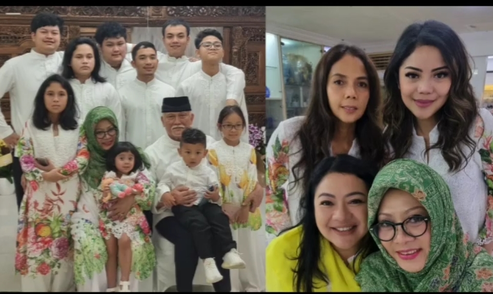 Tutut Soeharto bersama suami dan cucu pada lebaran pada momen Lebaran 2024 lalu. (Instagram Dantypurnamasari)