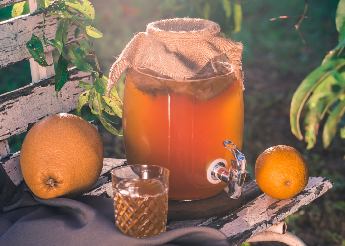 Ilustrasi minuman kombucha.
