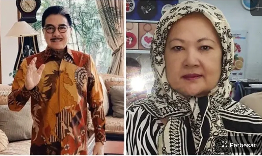 Hotma Sitompul dan istri pertamanya, Rosmawaty