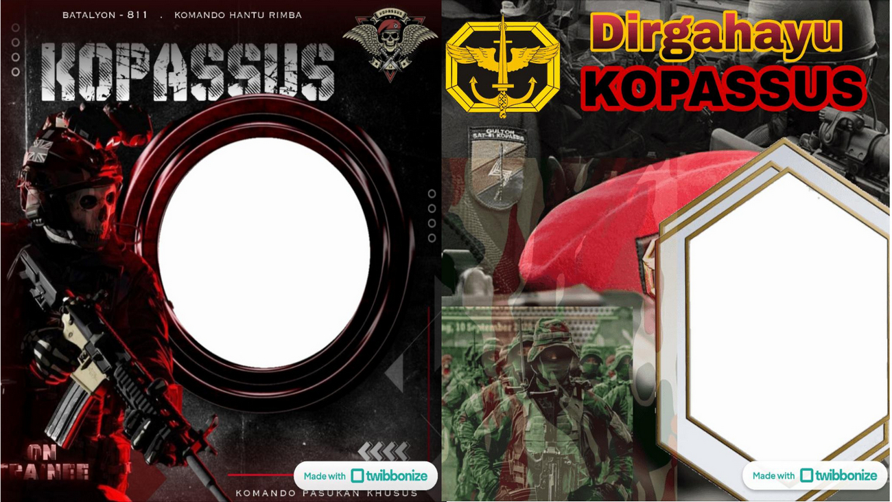 DIRGAHAYU: Twibbon Hari Kopassus 2025.