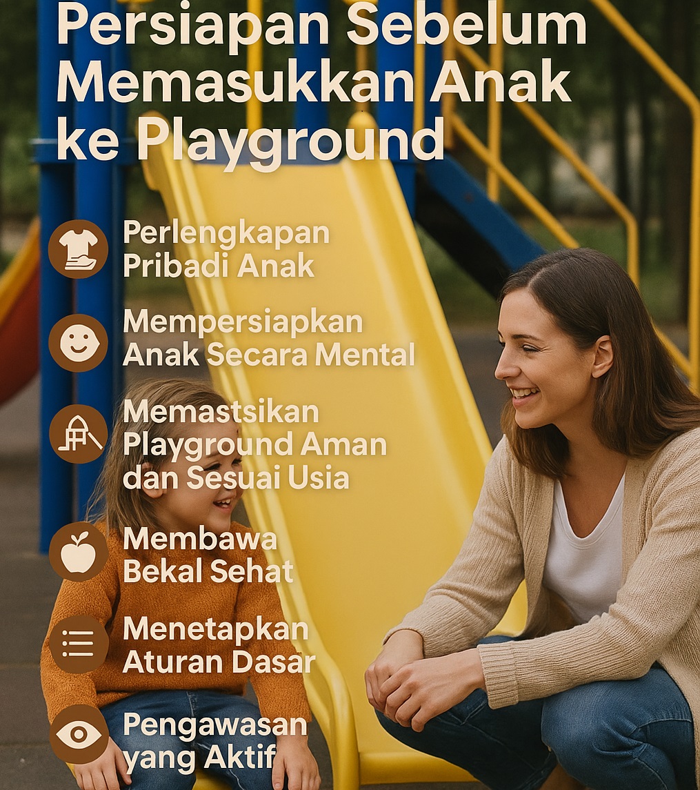 PERAN ORANGTUA: Kunjungan ke playground tidak hanya menjadi waktu bermain biasa, melainkan juga momen penting untuk pertumbuhan dan pembelajaran anak.